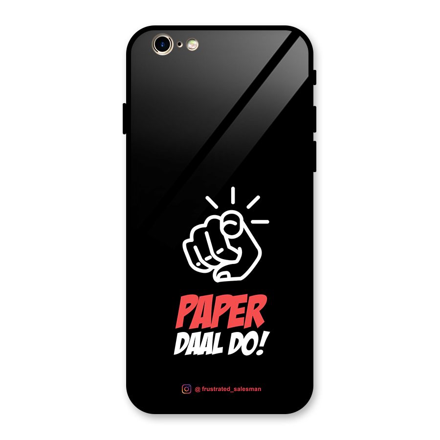 Paper Daal Do Black Glass Back Case for iPhone 6 6S