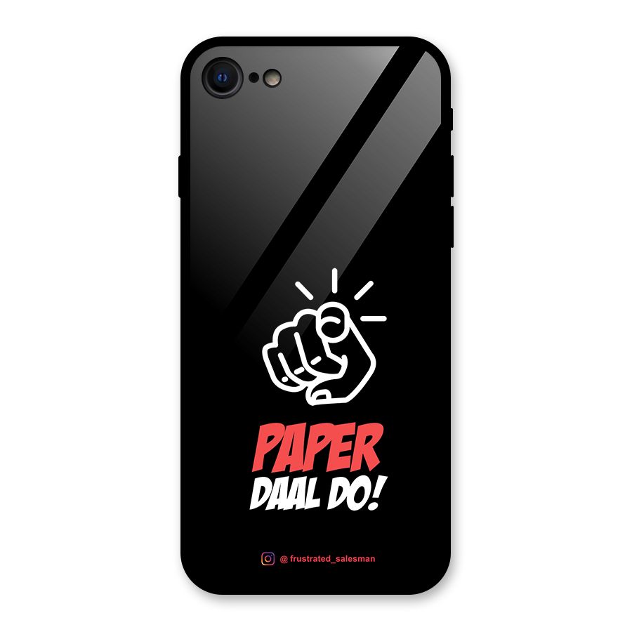 Paper Daal Do Black Glass Back Case for iPhone 7