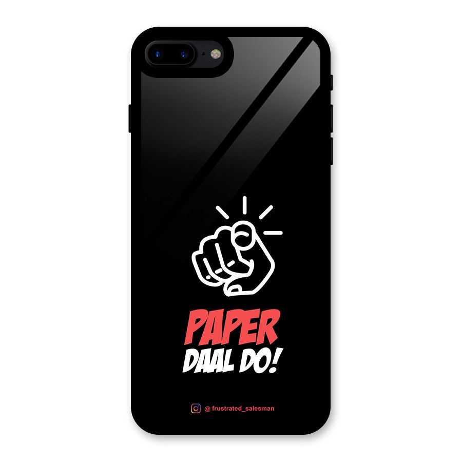 Paper Daal Do Black Glass Back Case for iPhone 8 Plus