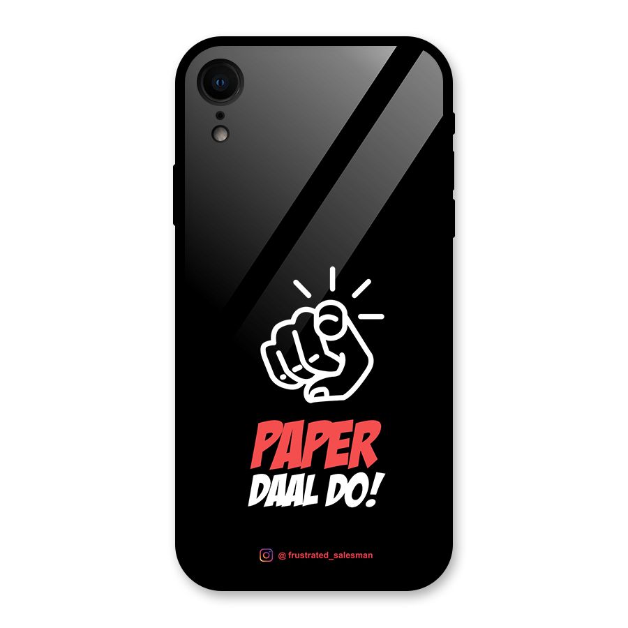 Paper Daal Do Black Glass Back Case for iPhone XR