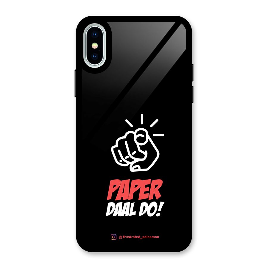 Paper Daal Do Black Glass Back Case for iPhone XS