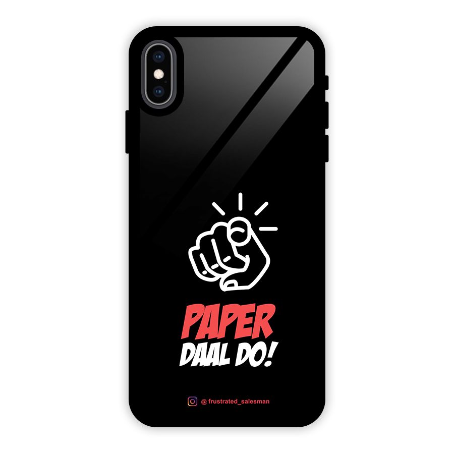 Paper Daal Do Black Glass Back Case for iPhone XS Max
