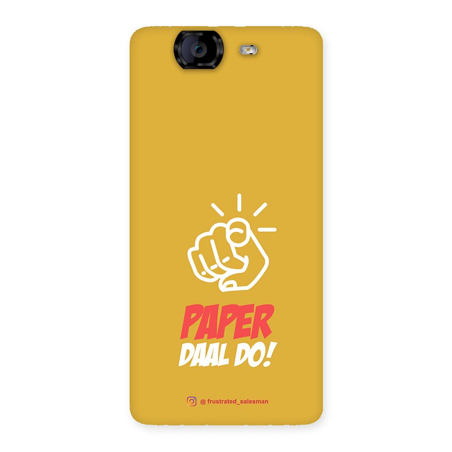 Paper Daal Do Mustard Yellow Back Case for Canvas Knight A350