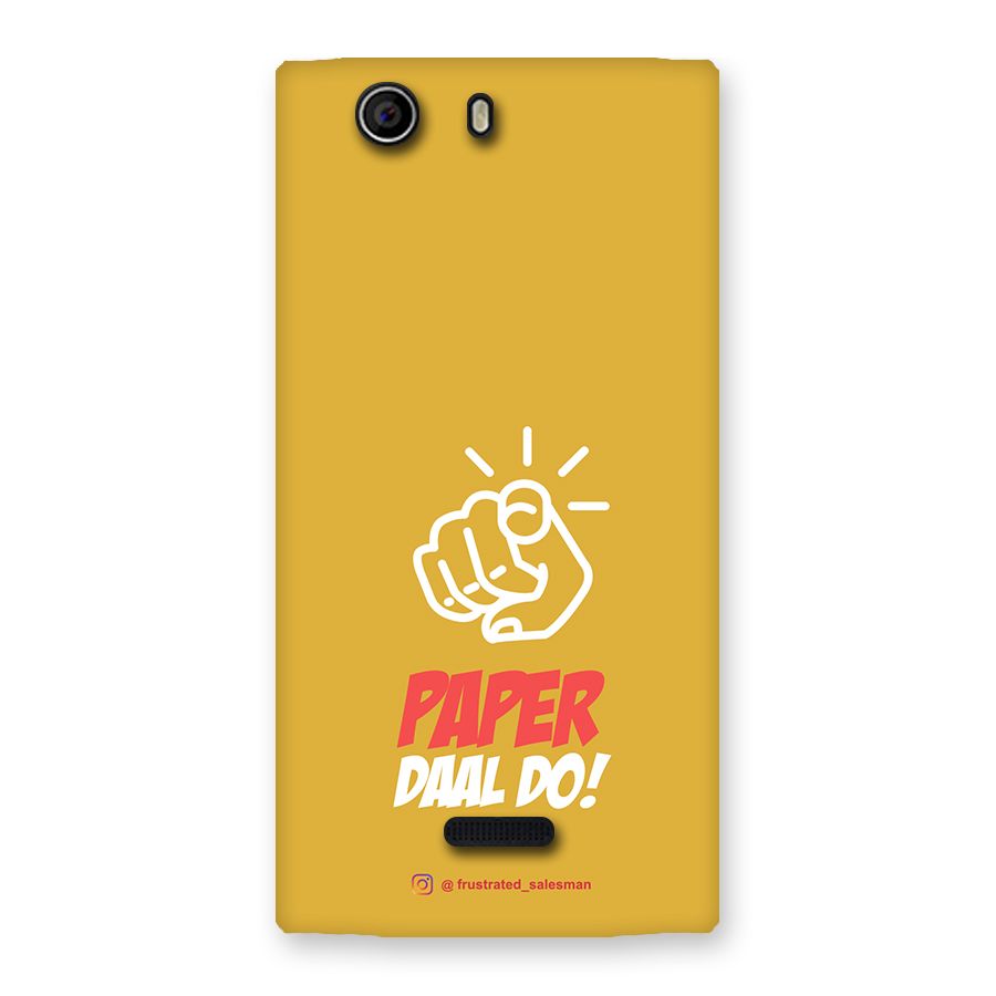 Paper Daal Do Mustard Yellow Back Case for Canvas Nitro 2 E311