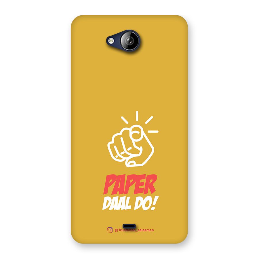 Paper Daal Do Mustard Yellow Back Case for Canvas Play Q355