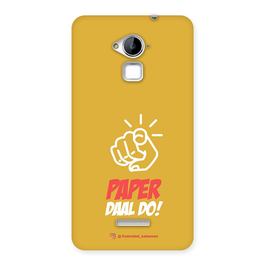 Paper Daal Do Mustard Yellow Back Case for Coolpad Note 3