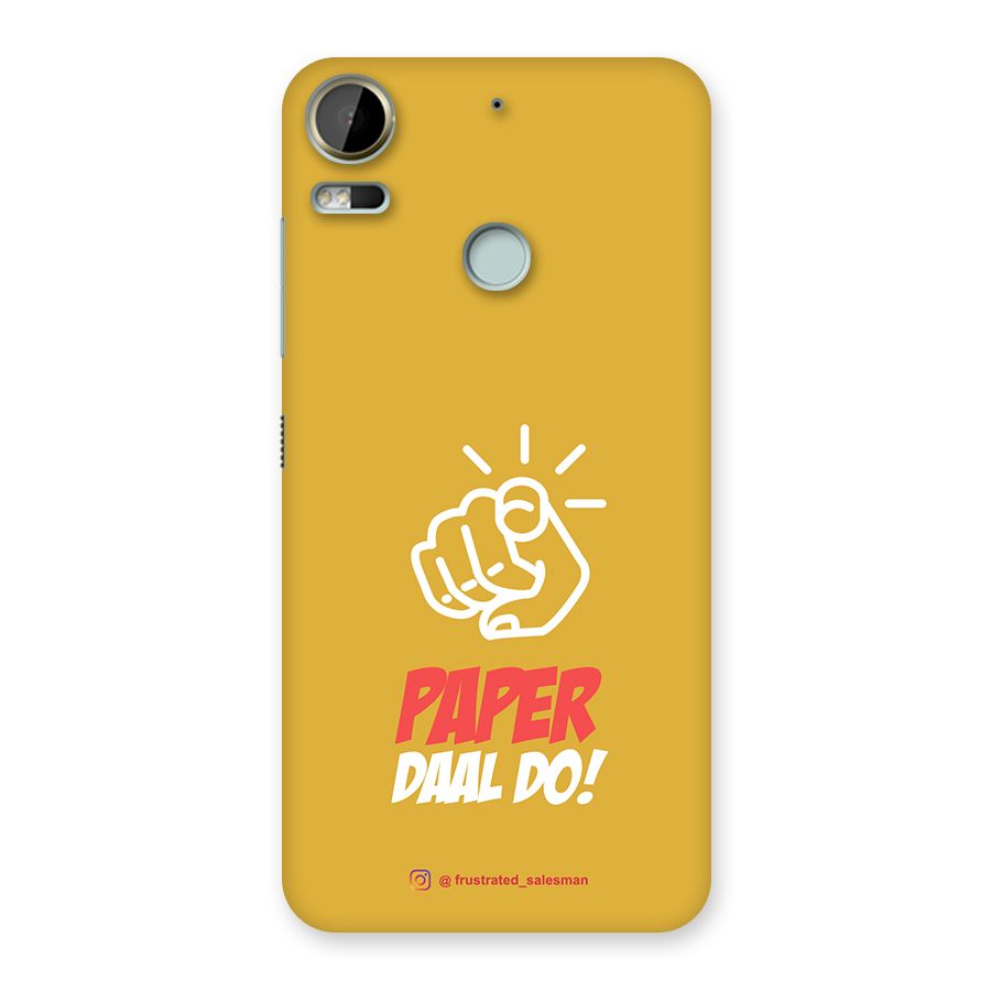 Paper Daal Do Mustard Yellow Back Case for Desire 10 Pro