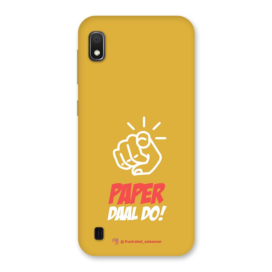 Paper Daal Do Mustard Yellow Back Case for Galaxy A10