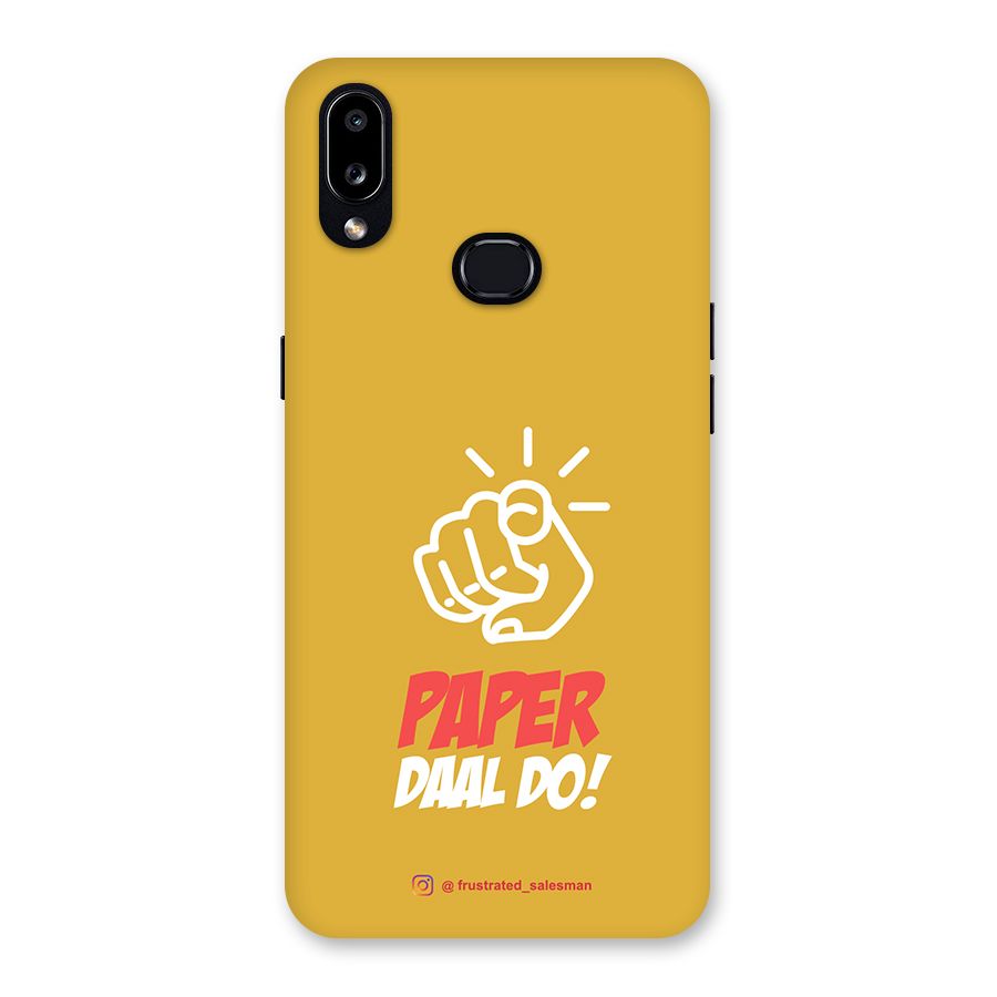 Paper Daal Do Mustard Yellow Back Case for Galaxy A10s