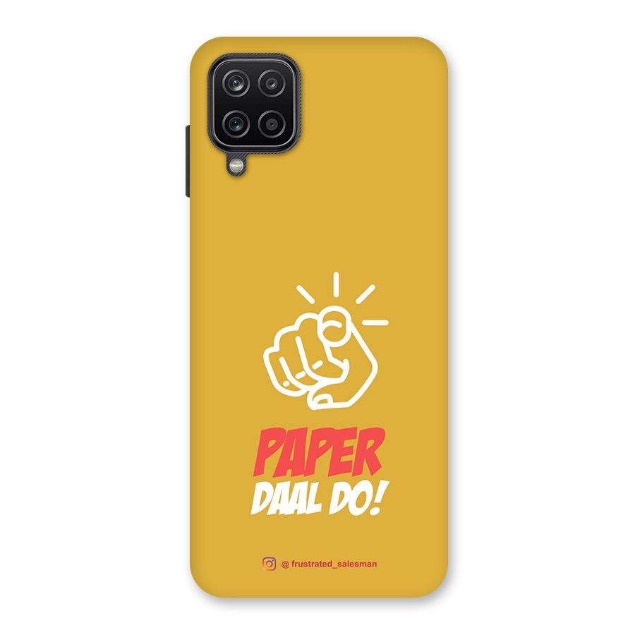 Paper Daal Do Mustard Yellow Back Case for Galaxy A12
