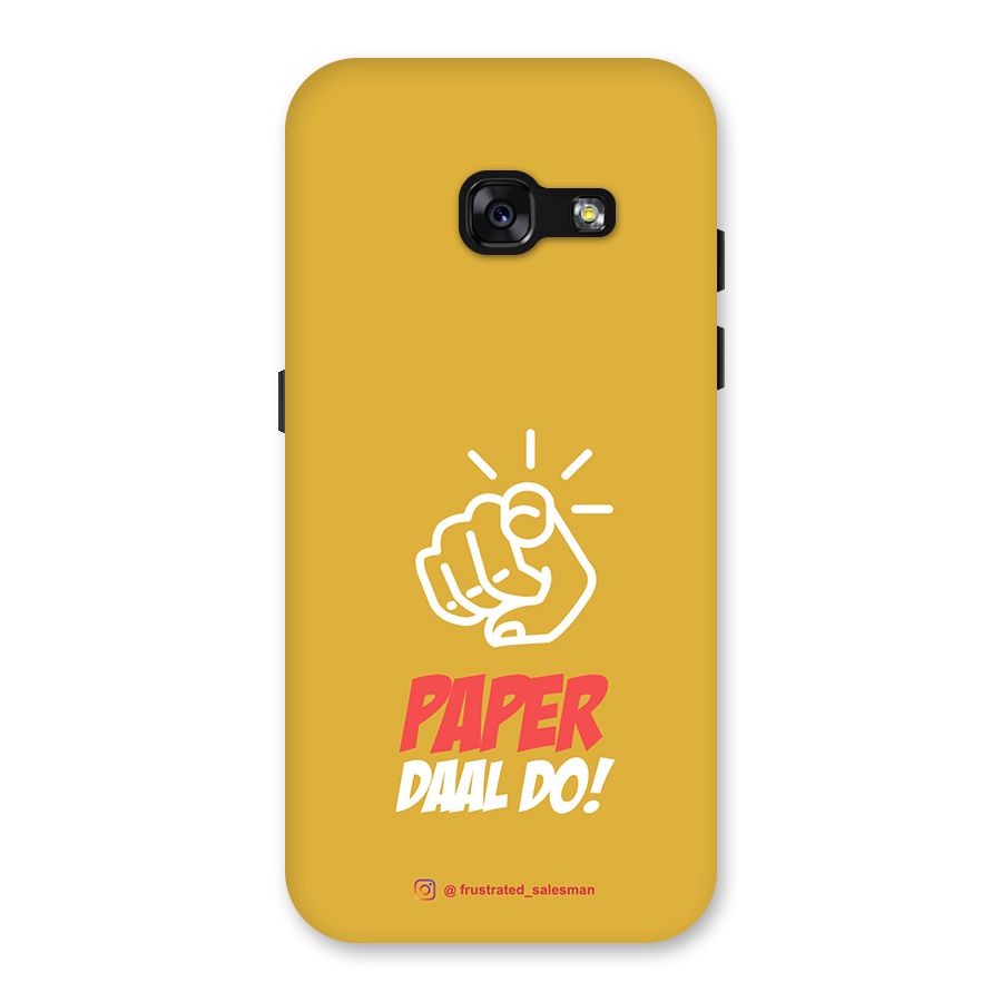 Paper Daal Do Mustard Yellow Back Case for Galaxy A3 (2017)