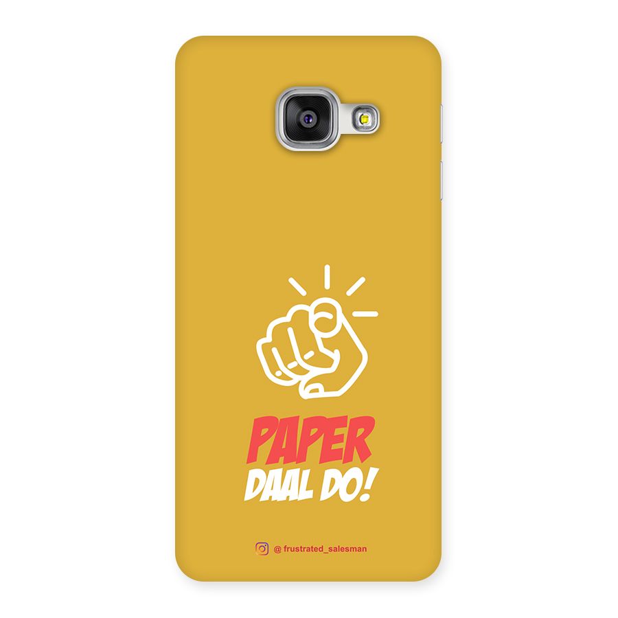 Paper Daal Do Mustard Yellow Back Case for Galaxy A3 2016