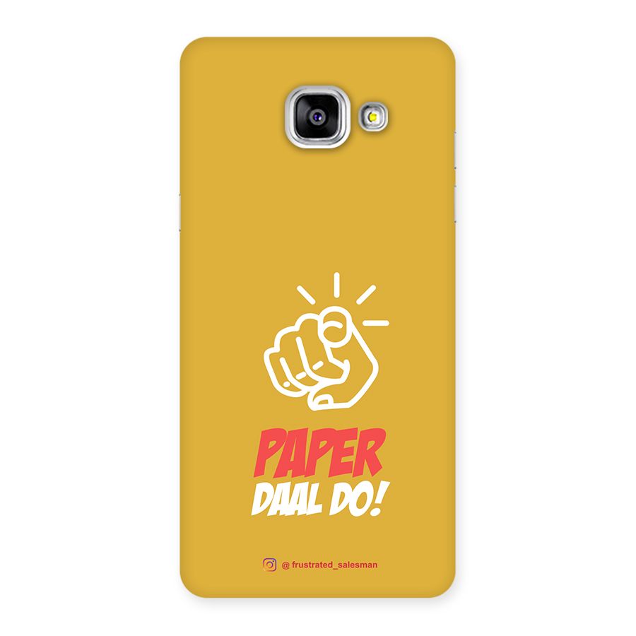 Paper Daal Do Mustard Yellow Back Case for Galaxy A5 2016