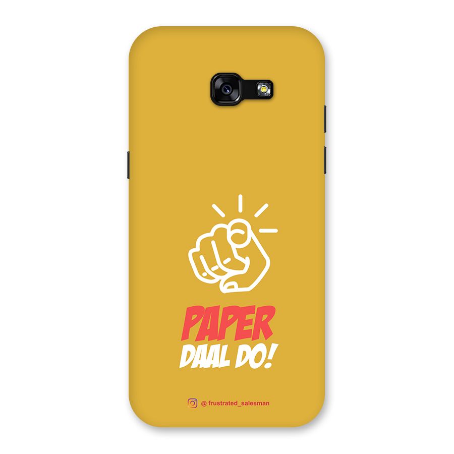 Paper Daal Do Mustard Yellow Back Case for Galaxy A5 2017