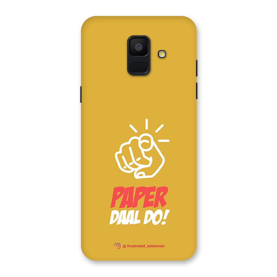 Paper Daal Do Mustard Yellow Back Case for Galaxy A6 (2018)