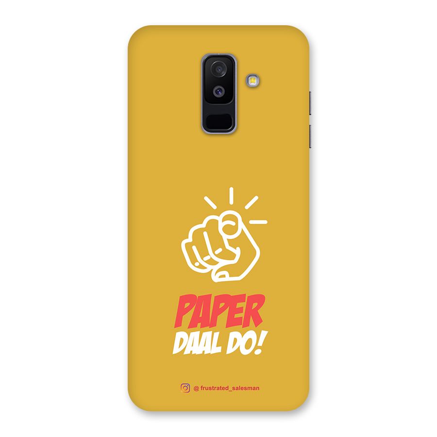 Paper Daal Do Mustard Yellow Back Case for Galaxy A6 Plus
