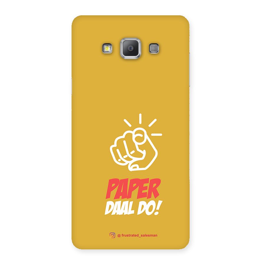 Paper Daal Do Mustard Yellow Back Case for Galaxy A7