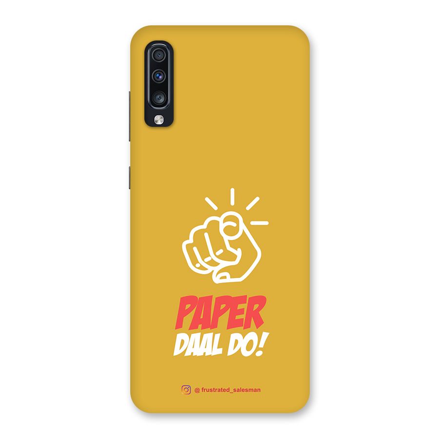 Paper Daal Do Mustard Yellow Back Case for Galaxy A70
