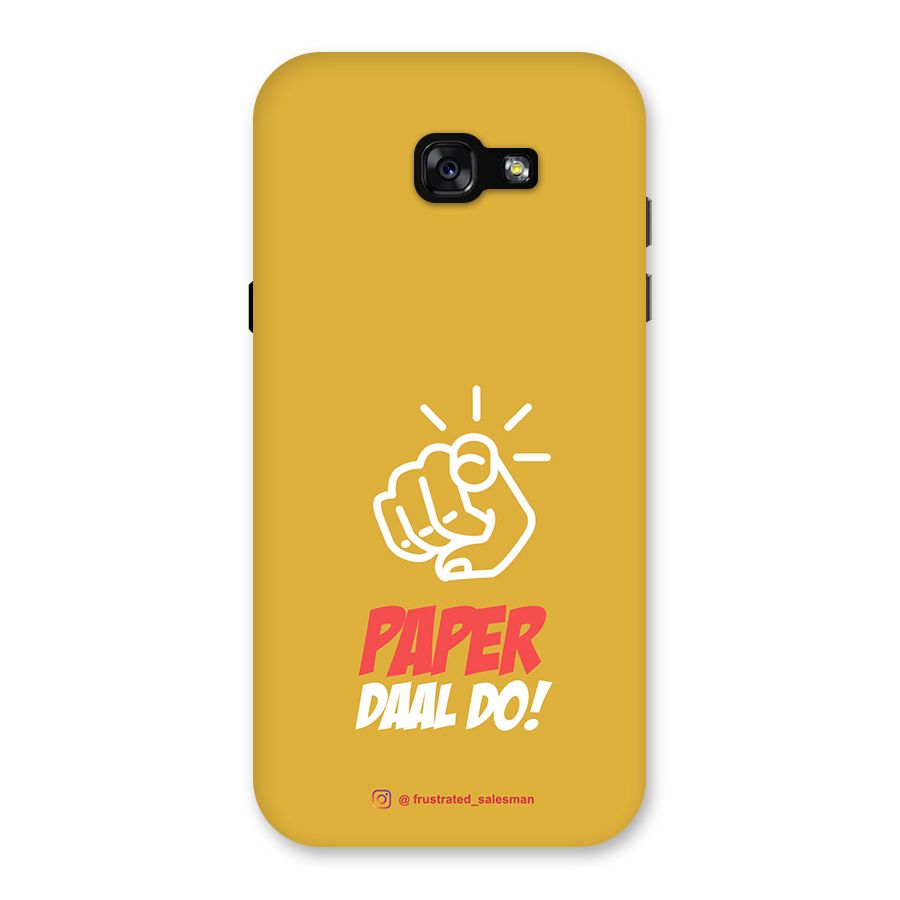 Paper Daal Do Mustard Yellow Back Case for Galaxy A7 (2017)