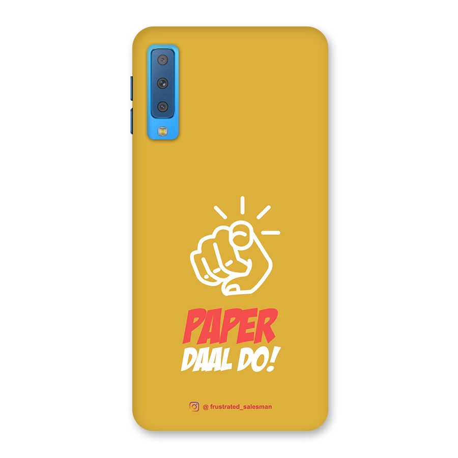 Paper Daal Do Mustard Yellow Back Case for Galaxy A7 (2018)