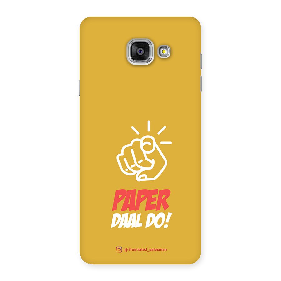 Paper Daal Do Mustard Yellow Back Case for Galaxy A7 2016