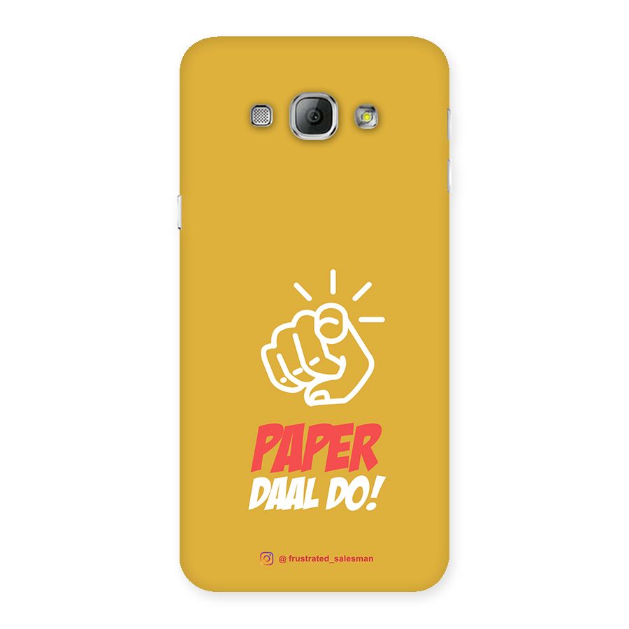 Paper Daal Do Mustard Yellow Back Case for Galaxy A8