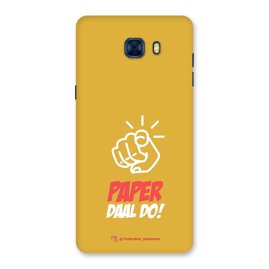 Paper Daal Do Mustard Yellow Back Case for Galaxy C7 Pro