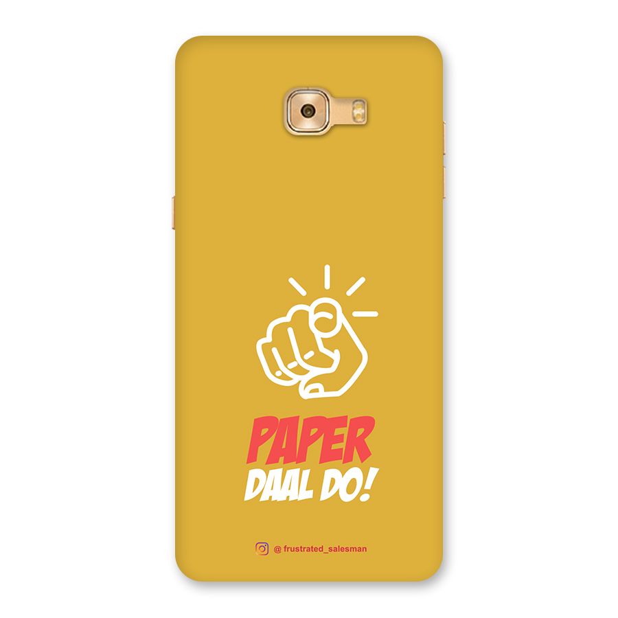 Paper Daal Do Mustard Yellow Back Case for Galaxy C9 Pro