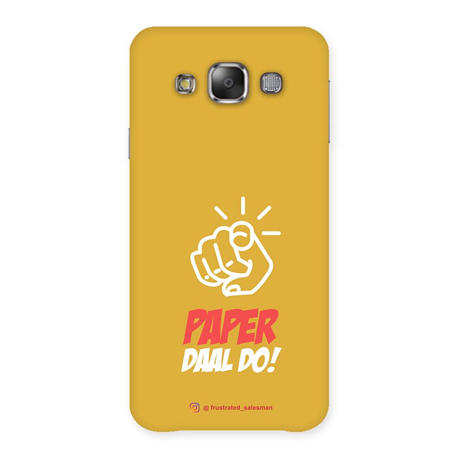 Paper Daal Do Mustard Yellow Back Case for Galaxy E7