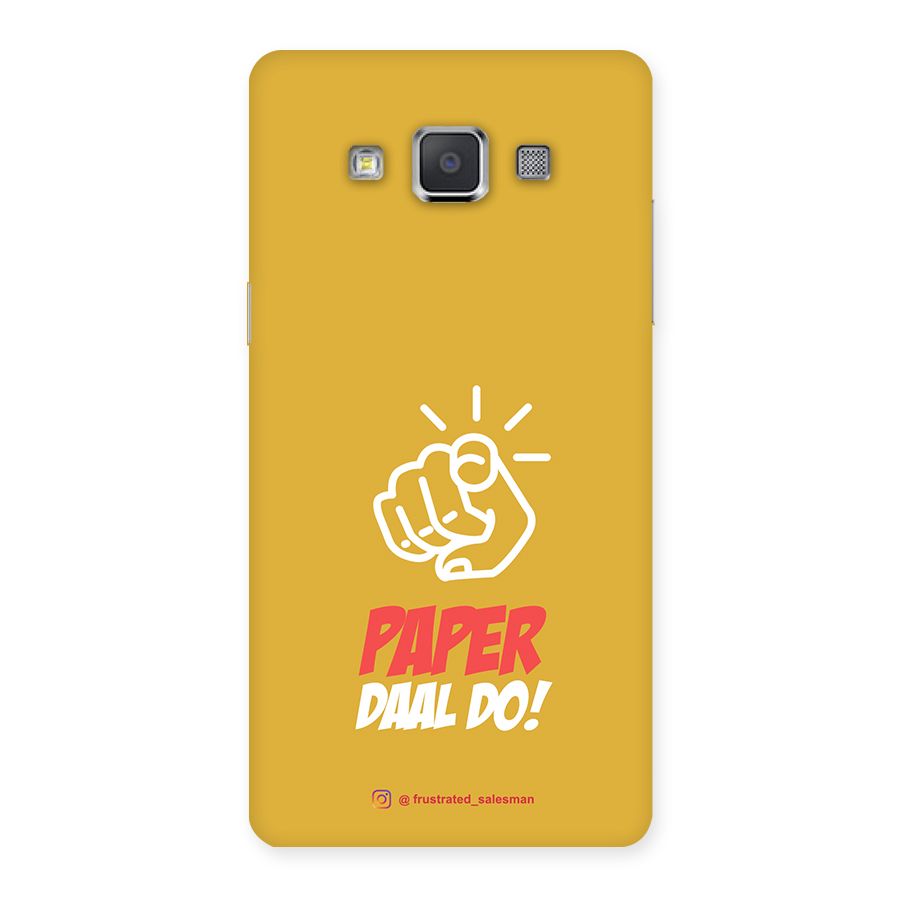 Paper Daal Do Mustard Yellow Back Case for Galaxy Grand Max