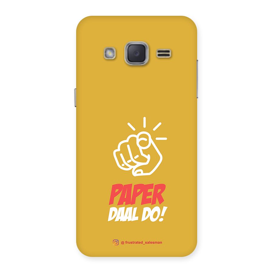 Paper Daal Do Mustard Yellow Back Case for Galaxy J2