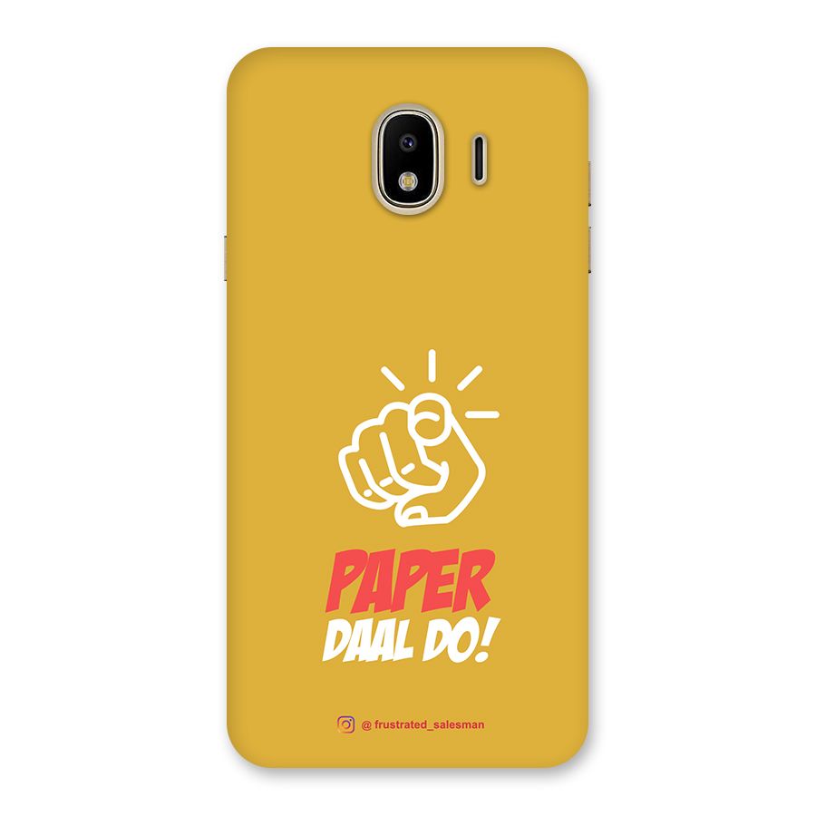 Paper Daal Do Mustard Yellow Back Case for Galaxy J4