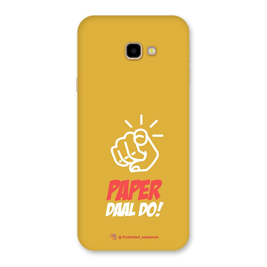 Paper Daal Do Mustard Yellow Back Case for Galaxy J4 Plus