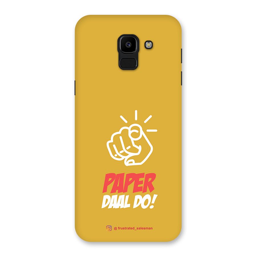 Paper Daal Do Mustard Yellow Back Case for Galaxy J6