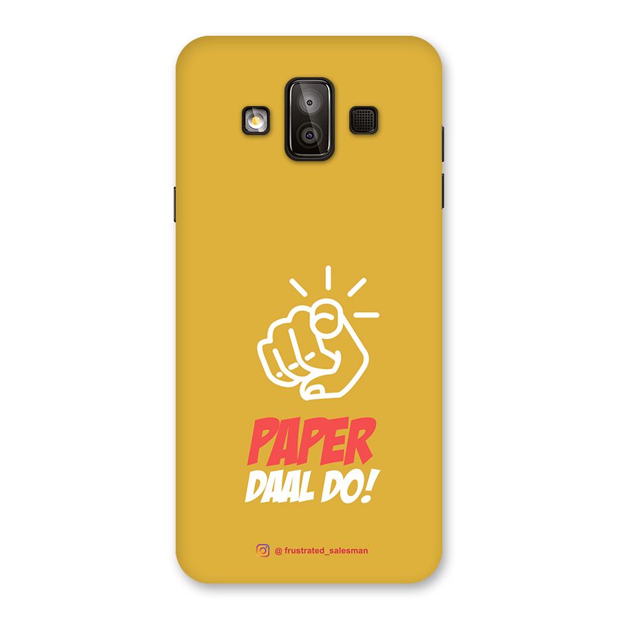 Paper Daal Do Mustard Yellow Back Case for Galaxy J7 Duo