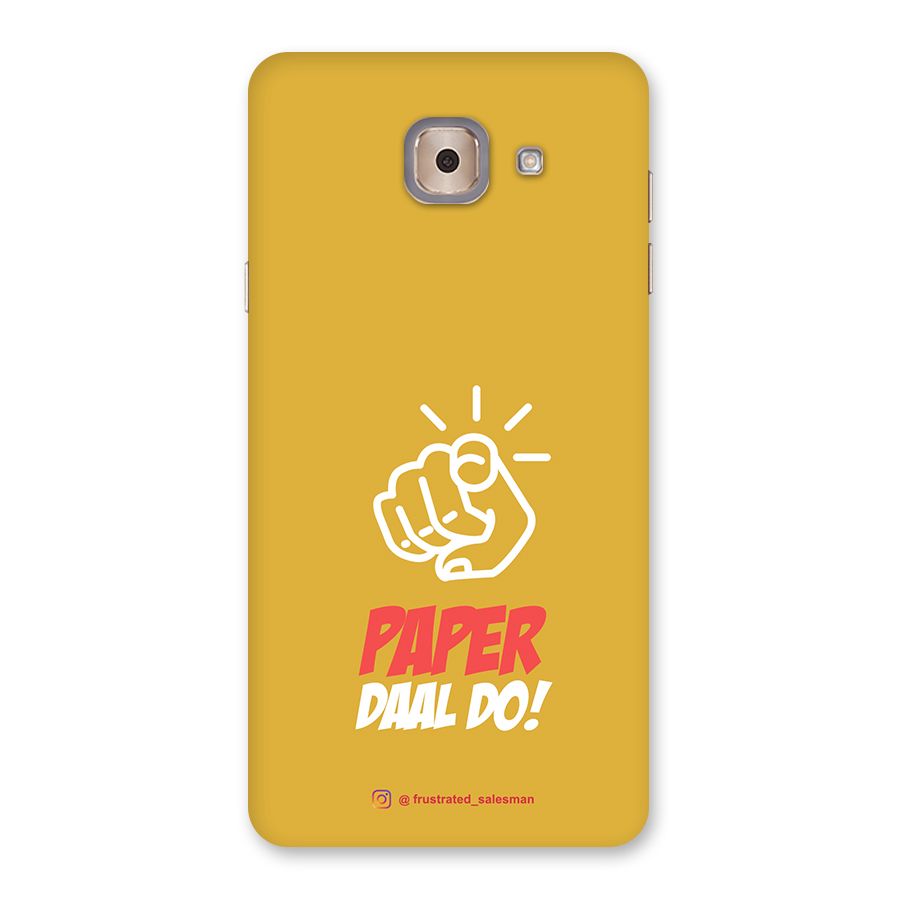 Paper Daal Do Mustard Yellow Back Case for Galaxy J7 Max