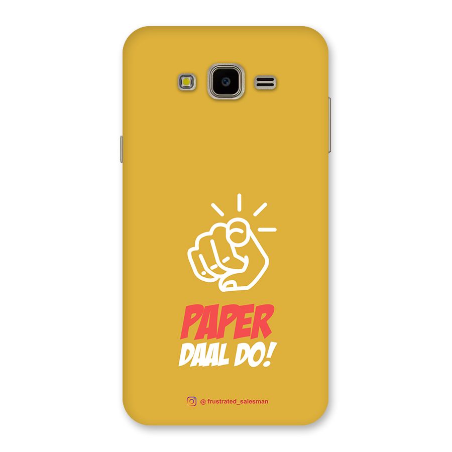 Paper Daal Do Mustard Yellow Back Case for Galaxy J7 Nxt