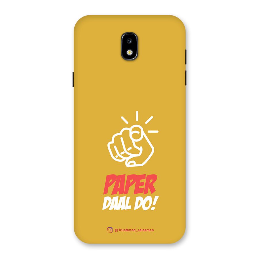 Paper Daal Do Mustard Yellow Back Case for Galaxy J7 Pro