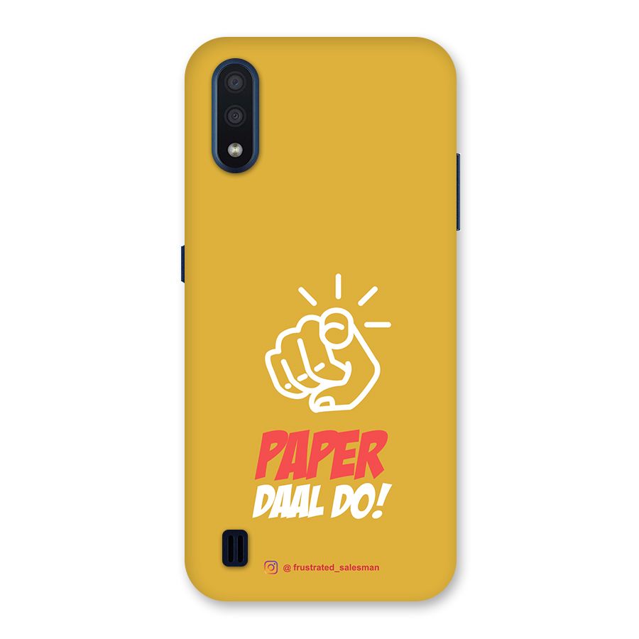 Paper Daal Do Mustard Yellow Back Case for Galaxy M01