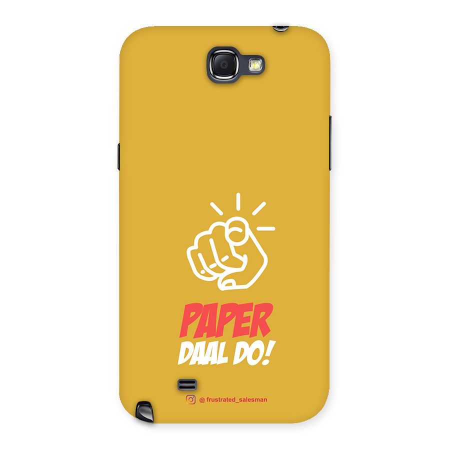 Paper Daal Do Mustard Yellow Back Case for Galaxy Note 2