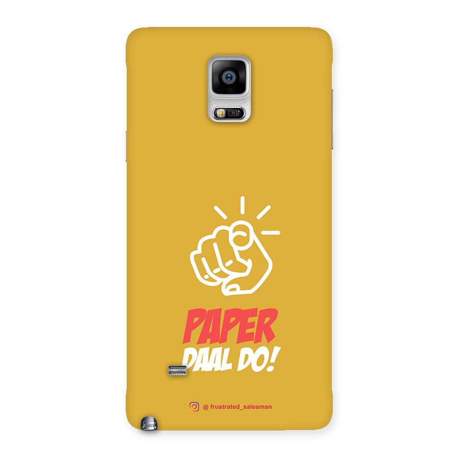 Paper Daal Do Mustard Yellow Back Case for Galaxy Note 4