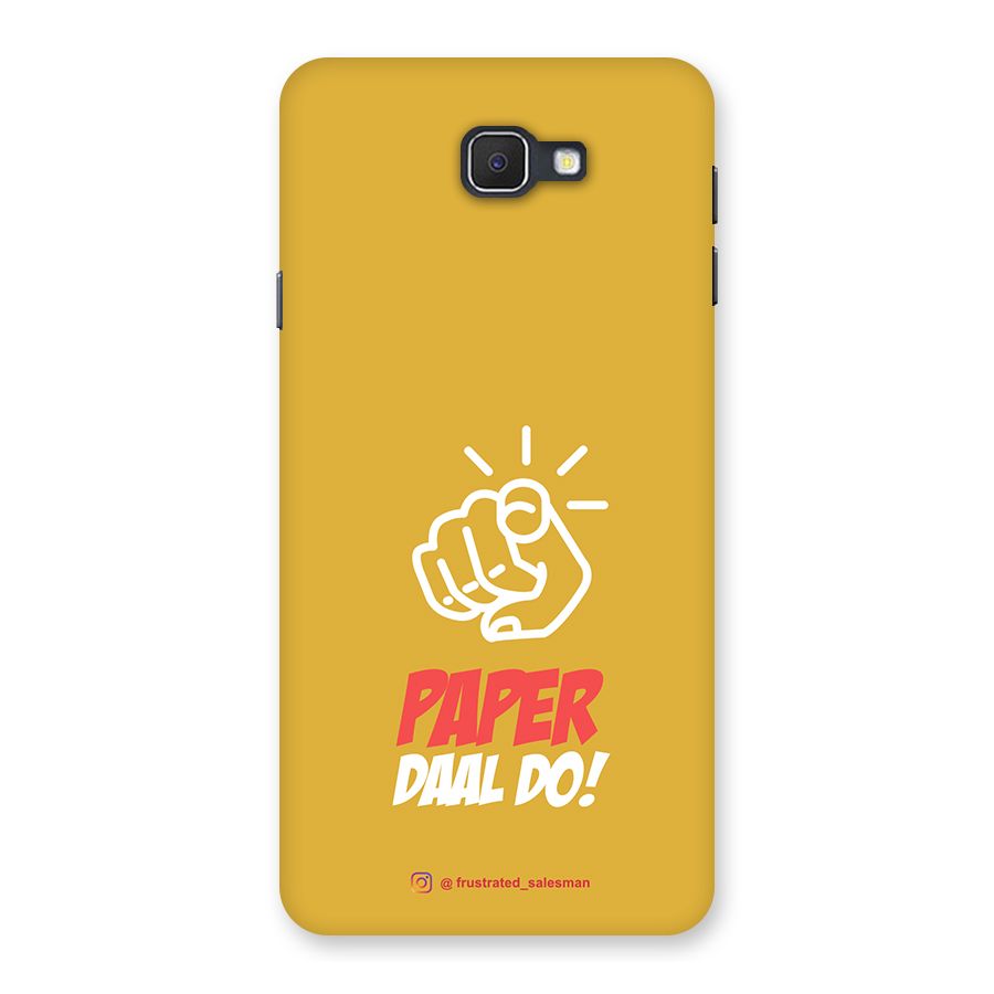 Paper Daal Do Mustard Yellow Back Case for Galaxy On7 2016