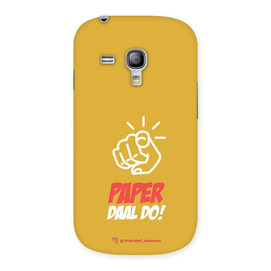 Paper Daal Do Mustard Yellow Back Case for Galaxy S3 Mini