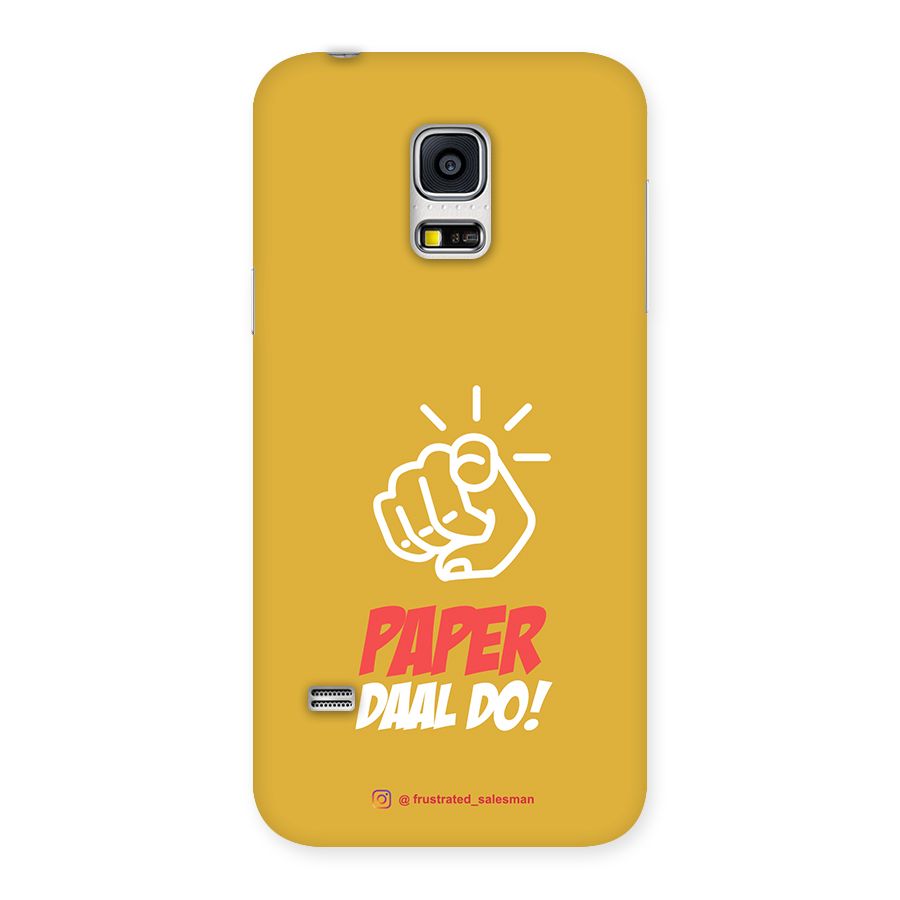 Paper Daal Do Mustard Yellow Back Case for Galaxy S5 Mini