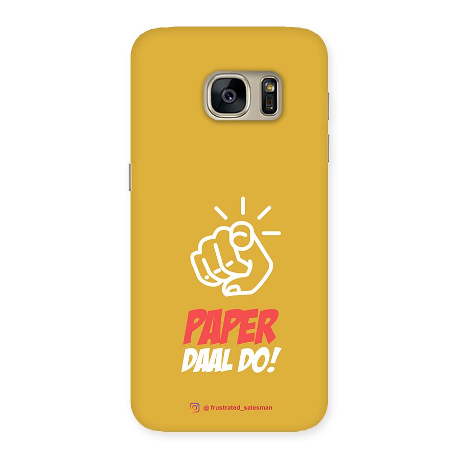 Paper Daal Do Mustard Yellow Back Case for Galaxy S7