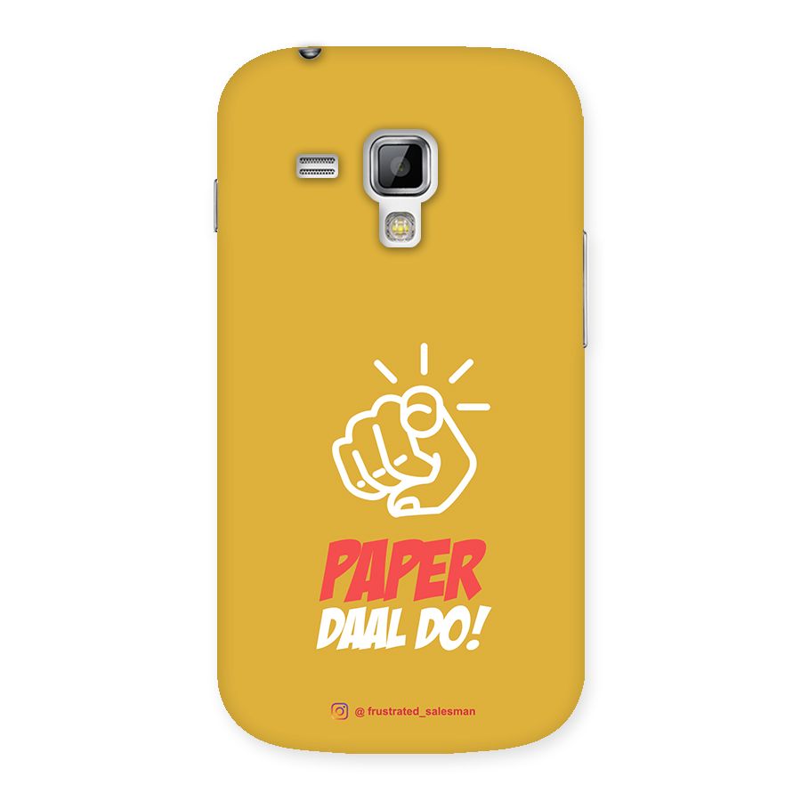 Paper Daal Do Mustard Yellow Back Case for Galaxy S Duos