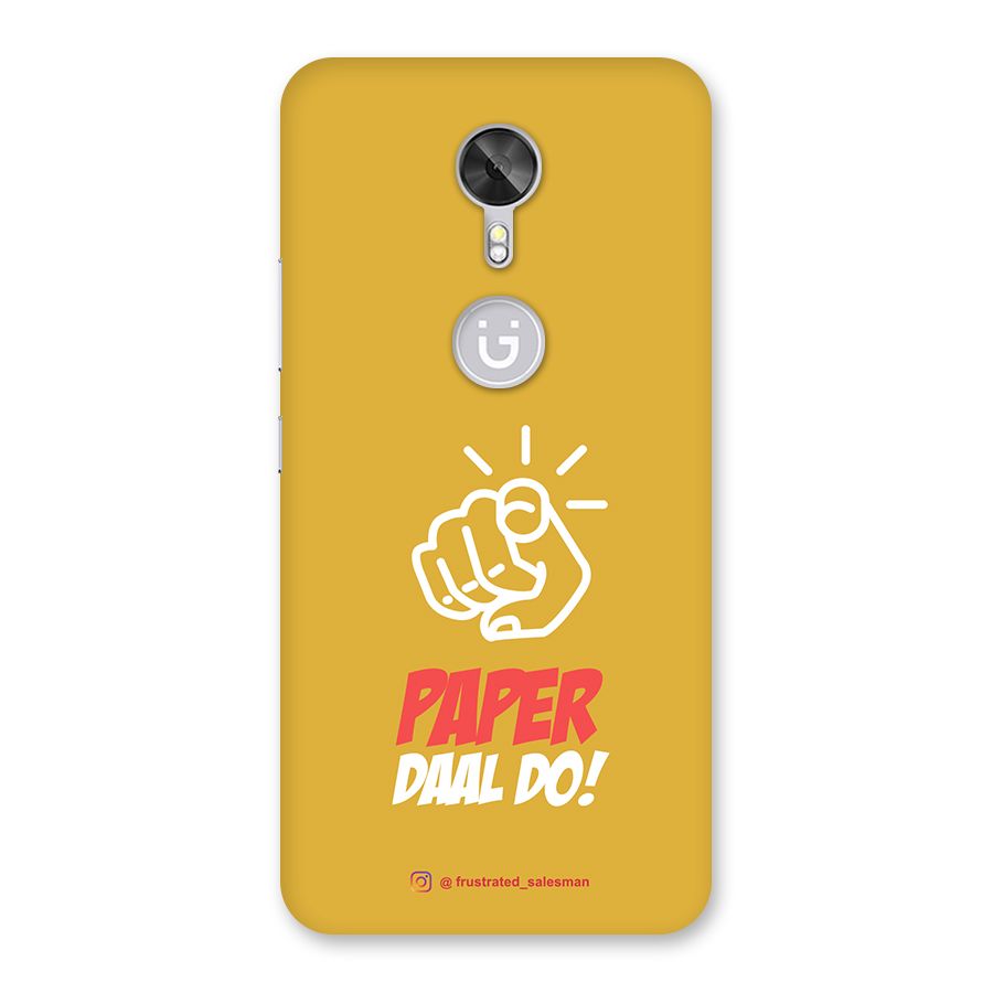 Paper Daal Do Mustard Yellow Back Case for Gionee A1