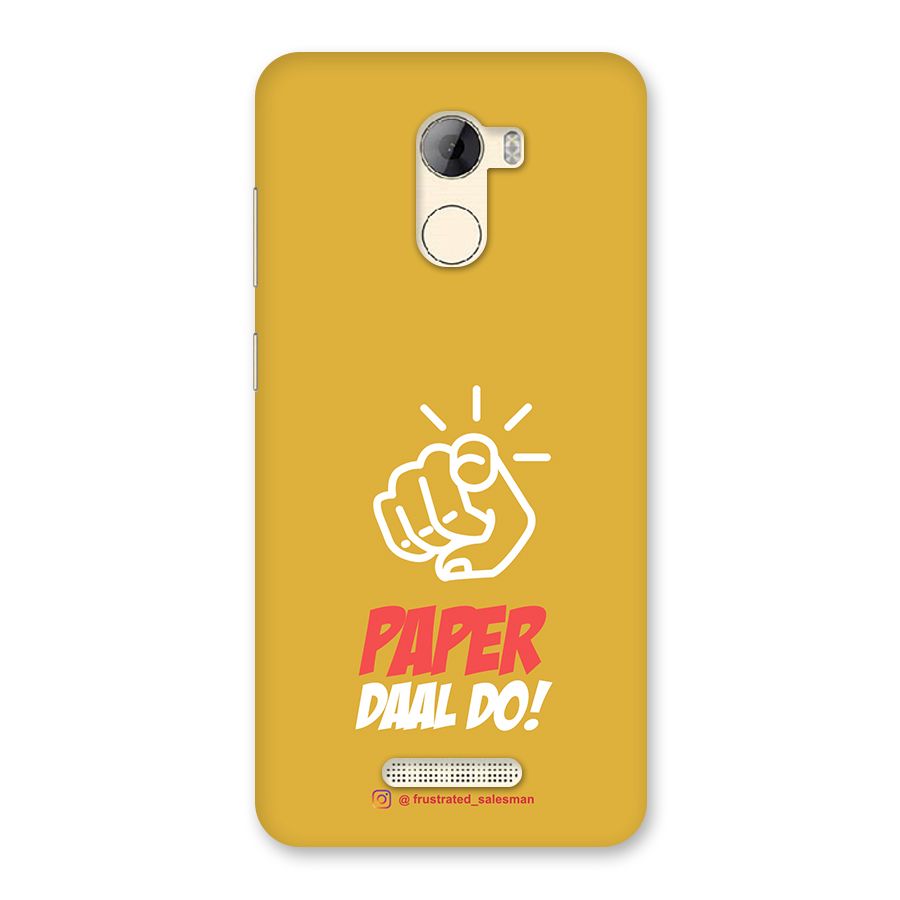 Paper Daal Do Mustard Yellow Back Case for Gionee A1 LIte