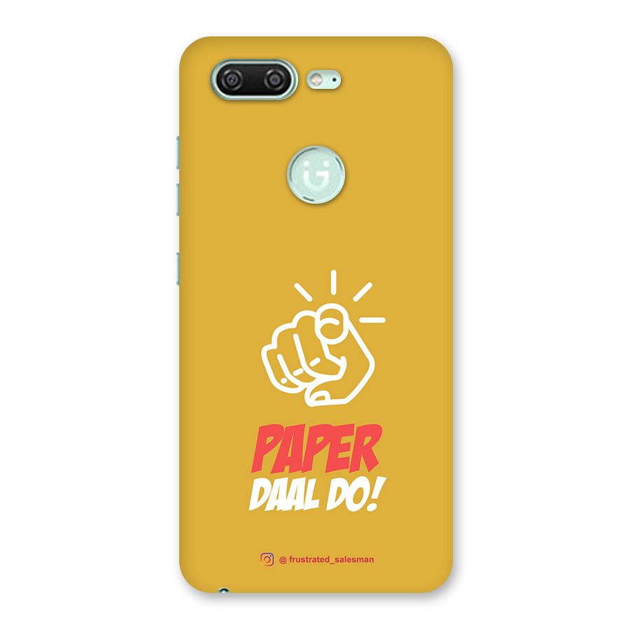 Paper Daal Do Mustard Yellow Back Case for Gionee S10