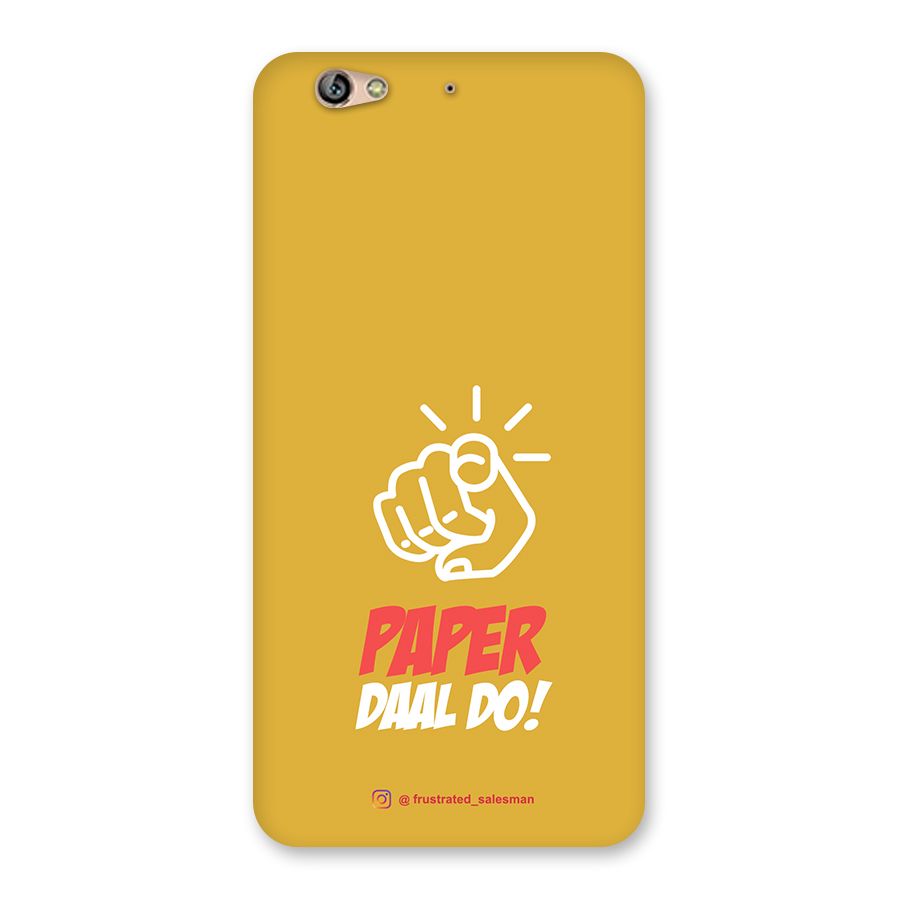 Paper Daal Do Mustard Yellow Back Case for Gionee S6